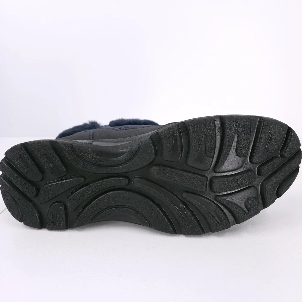 Easy Street Dry Waterproof Frosty Navy‎ Winter Booties Cozy Zip Womens Size 9 WW